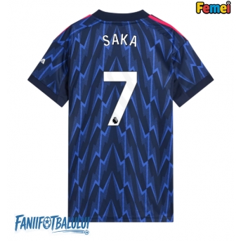 Arsenal Bukayo Saka #7 Tricou Fotbal Replică 2025-26 Femei Deplasare